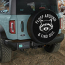 Fluff Around And Find Out Raccoon Jeep Car Spare Tire Cover