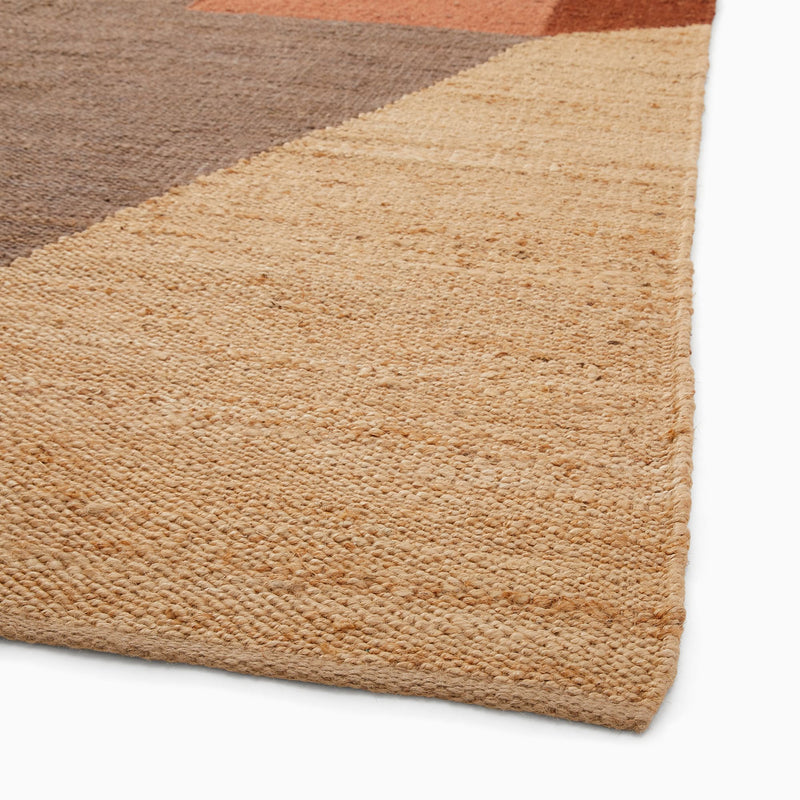 Angled Modern Form Jute Minimalist Rug Home Room Decor