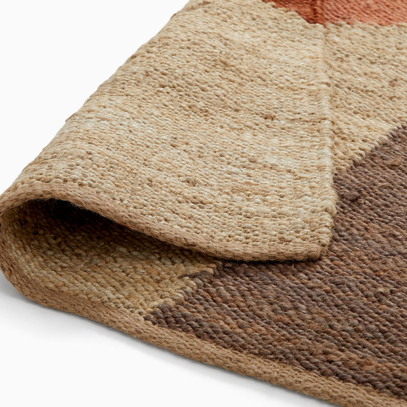 Angled Modern Form Jute Minimalist Rug Home Room Decor