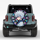 Killua Zoldyck Hunter X Hunter Japan Anime Stained Glass Jeep Car Spare Tire Cover