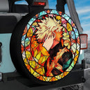 Katsuki Bakugo My Hero Academia Japan Anime Stained Glass Jeep Car Spare Tire Cover