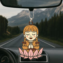 Annabelle Horror Mandala Meditating Yoga Lotus Car Ornament Custom Car Accessories Decorations
