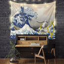 Arceus Vs Dialga Pokemon The Great Wave Tapestry