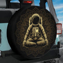 Mandala Meditating Astronaut Yoga Jeep Car Spare Tire Cover
