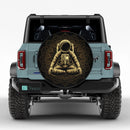 Mandala Meditating Astronaut Yoga Jeep Car Spare Tire Cover