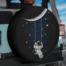 Astronaut Playing With The Moon Jeep Car Spare Tire Cover