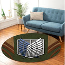 Attack On Titans Green Logo Round Rug