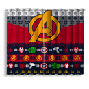 Avenger Christmas Window Curtain