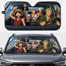 Luffy and Zoro One Piece Car Auto Sunshades