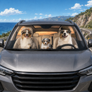 Australian Shepherd Family Dogs Custom Car Windshield Sunshades