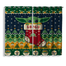 Yoda Christmas Window Curtain