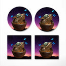 Yoda Galaxy Butterfly Ceramic Decor Coaster - Gift Idea
