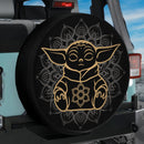 Mandala Meditating Yoda Yoga Jeep Car Spare Tire Cover