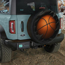 Basketball Surrounded By Jagged Jeep Car Spare Tire Cover