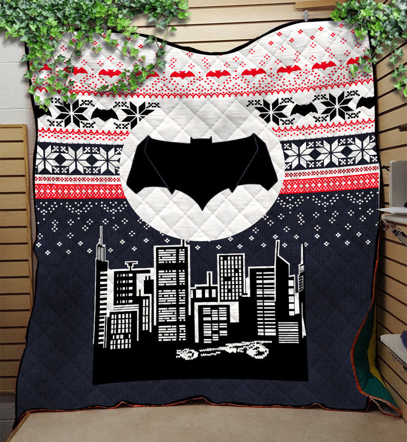 Batman Christmas City Quilt Blanket Nearkii