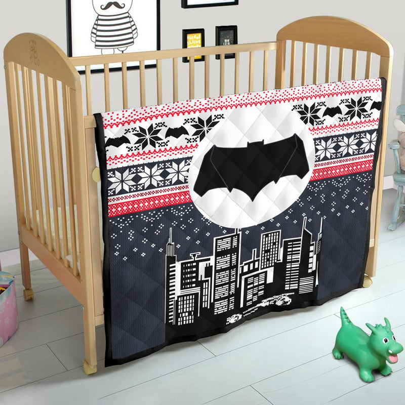 Batman Christmas City Quilt Blanket Nearkii