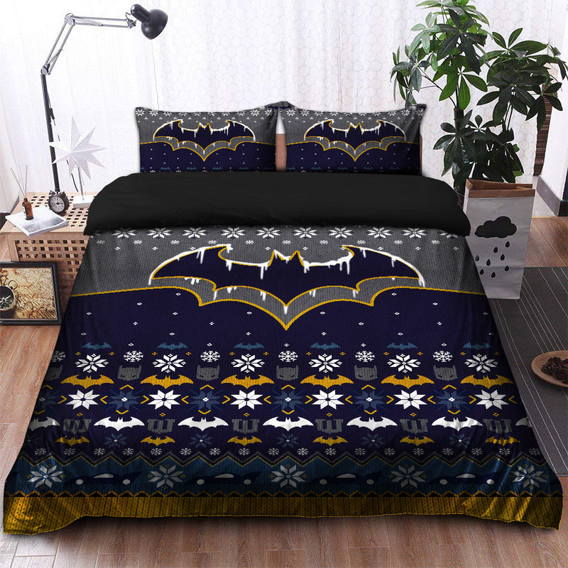 Batman Winter Christmas Bedding Set Duvet Cover And 2 Pillowcases Nearkii