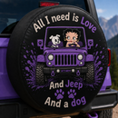 Purple Betty Boop Love Jeep Dog Car Spare Tire Cover