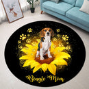 Beagle Mom Dog Round Rug