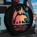 Bear Into the Forest Jeep Car Spare Tire Cover