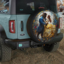 Beauty And The Beast Stained Glass Jeep Car Spare Tire Cover