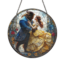 Beauty And The Beat Round Stained Glass Suncatcher