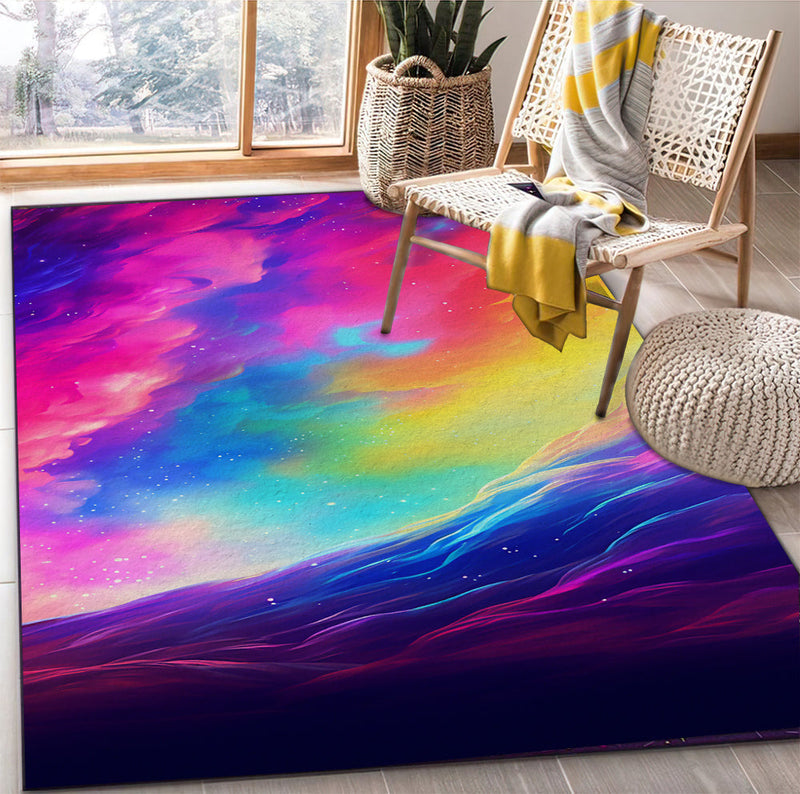 Colorful Landscapes Rectangular Area Rug