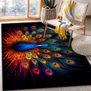 Peacock Art Rectangular Area Rug