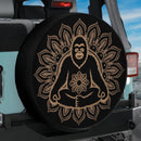 Mandala Meditating Monkey Jeep Car Spare Tire Cover