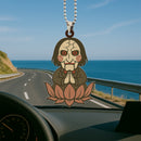 Jigsaw Saw Horror Movie Mandala Meditating Yoga Lotus Car Ornament Custom Car Accessories Decorations