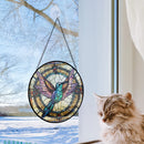 Hummingbird Round Stained Glass Suncatcher