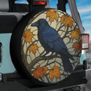 Raven Stained Glass Jeep Car Spare Tire Cover