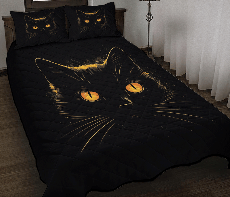 Black Cat Quilt Bed Sets