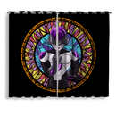 Black Frieza Stained Glass Window Curtain