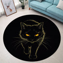 Black Cat 1 Round Rug