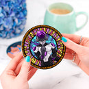 Black Frieza Stained Glass Decor Coaster - Gift Idea