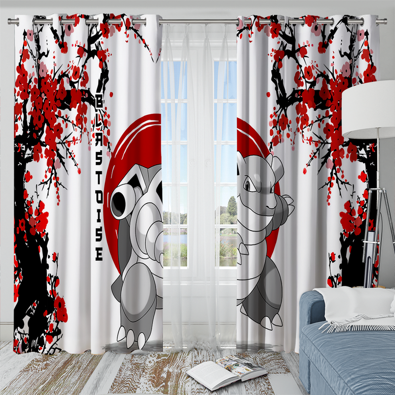 Blastoise Pokemon Japan Style Window Curtain