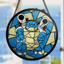 Blastoise Pokemon Round Stained Glass Suncatcher