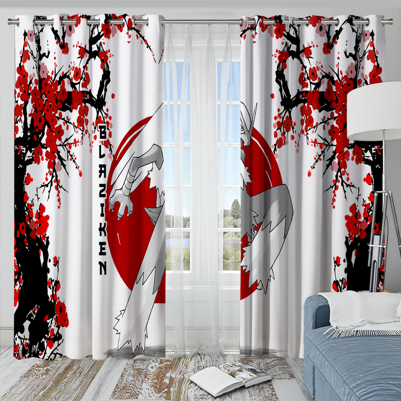 Blaziken Pokemon Japan Style Window Curtain