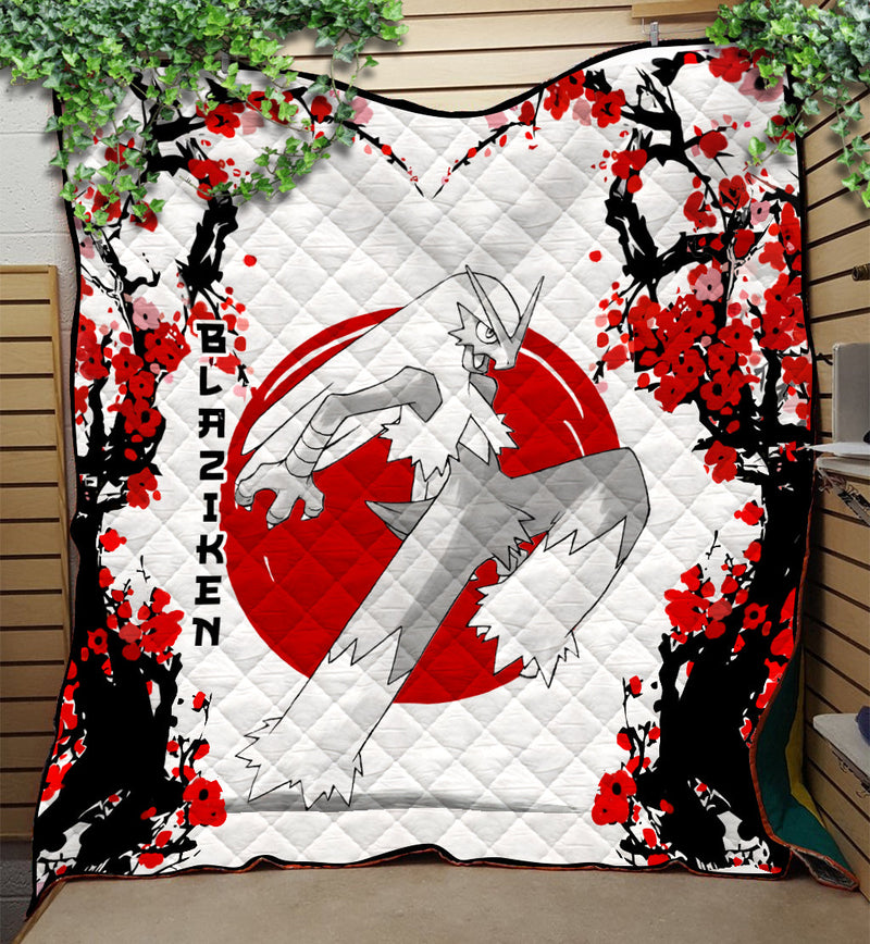 Blaziken Pokemon Japan Style Quilt Blanket