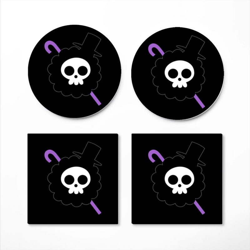 Brook One Piece Icon Skull Ceramic Decor Coaster - Gift Idea