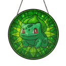 Bulbasaur Pokemon Stained Glass Suncatcher