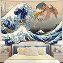 Bulbasaur Vs Charizard Pokemon The Great Wave Tapestry