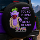 Once You Go Purple You Never Go Back Car Spare Tire Cover