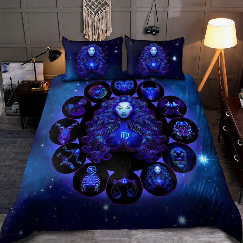 Virgo Zodiac Bedding Set Duvet Cover And 2 Pillowcases Nearkii