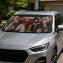 Jujutsu Kaisen Satoru Sukuna Megumi And Yuji Anime Driving Custom Car Windshield Sunshades