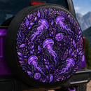 Jellyfish Purple Ocean Symphony Custom Jeep Wheel Cover With Camera Hole