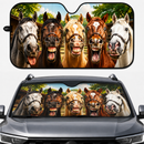 Horses On The Field Custom Car Windshield Sunshades