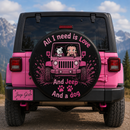 Pink Betty Boop Love Jeep Dog Car Spare Tire Cover
