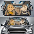 Snoopy Driving Custom Car Windshield Sunshades